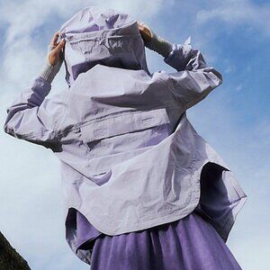 Free People Singin' In The Rain Packable Jacket  Lavender Fog: Waterproof